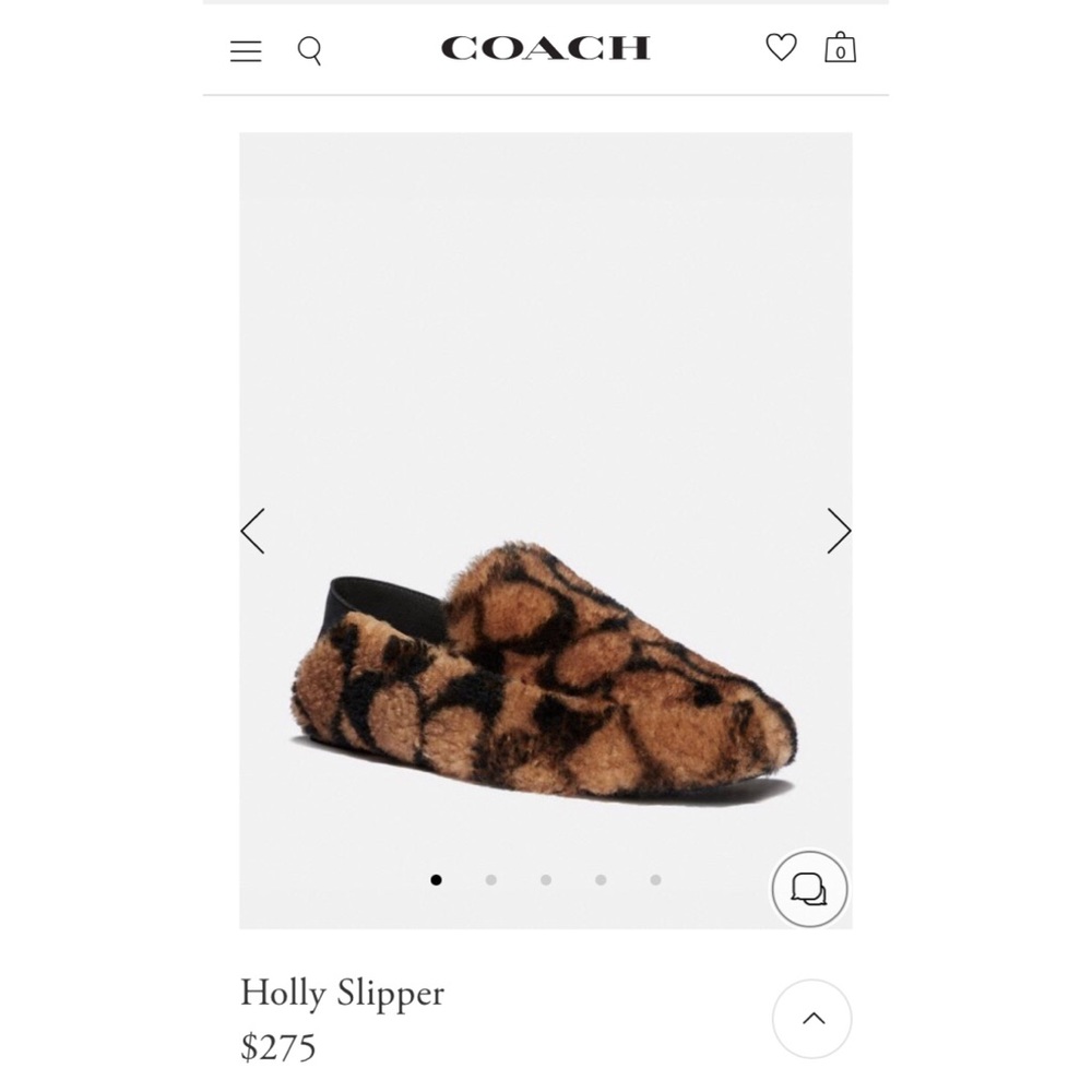 Coach Holly slipper shearling shoe